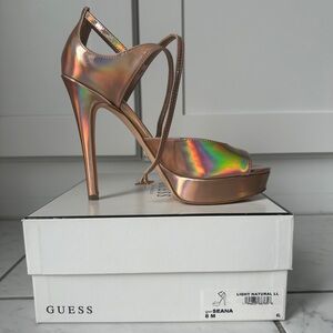 Holographic Strappy High Heels